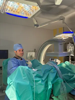 Dr Marios Hadjipavlou in the operating theatre at El Greco Medical Centre, Nicosia